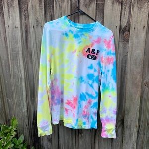Custom Tie-Dyed Abercrombie Long Sleeve Tee